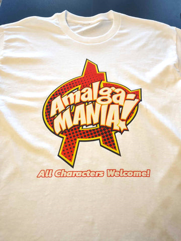 Amalga-Mania Logo T-Shirt: All Characters Welcome!